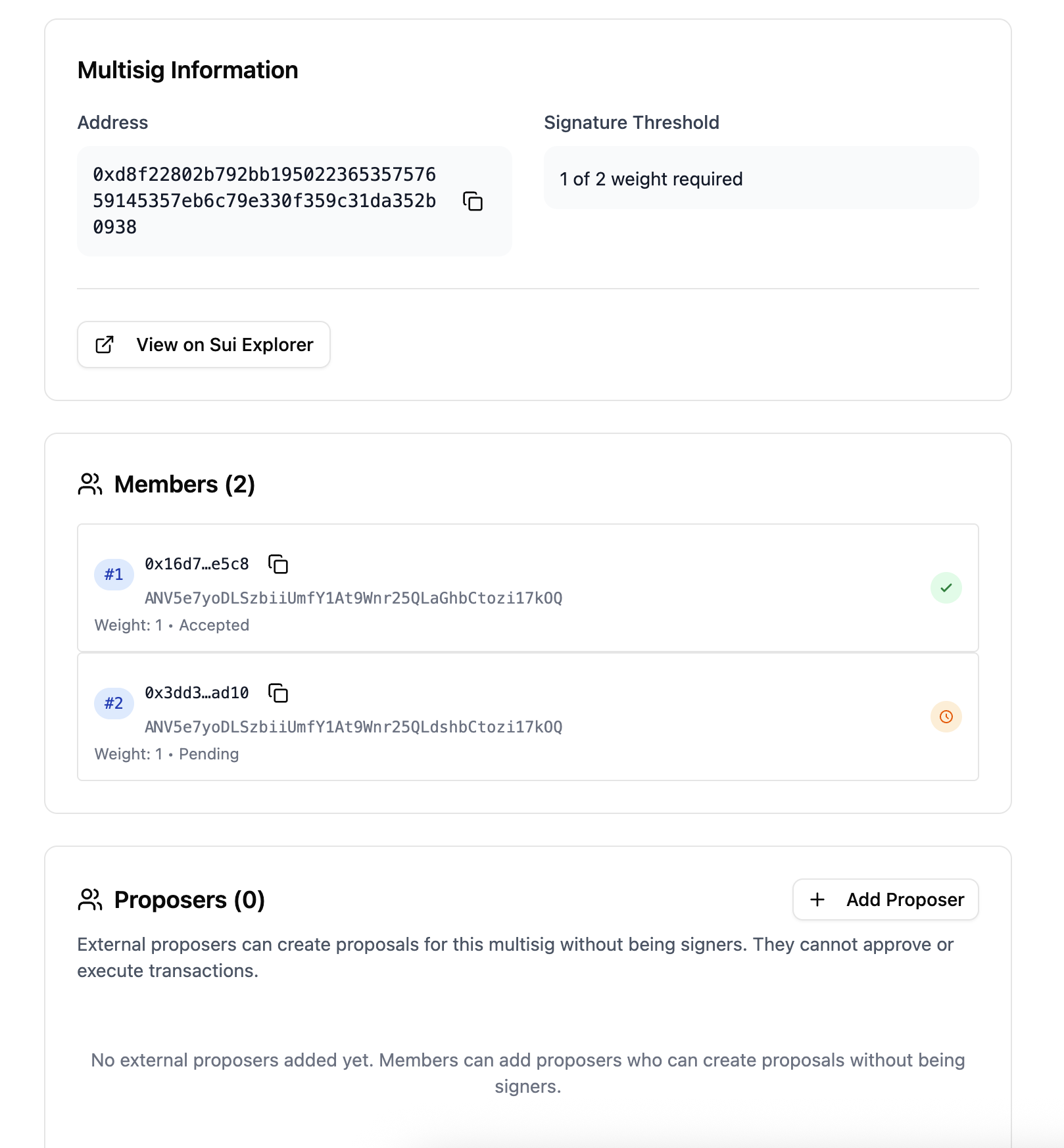 Screenshot showing how to add external proposers. Sagat external proposers